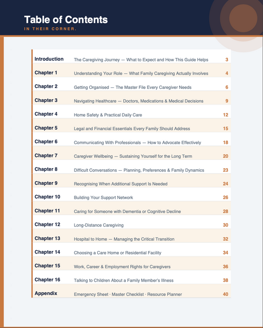 In Their Corner: Family Caregiver Guide